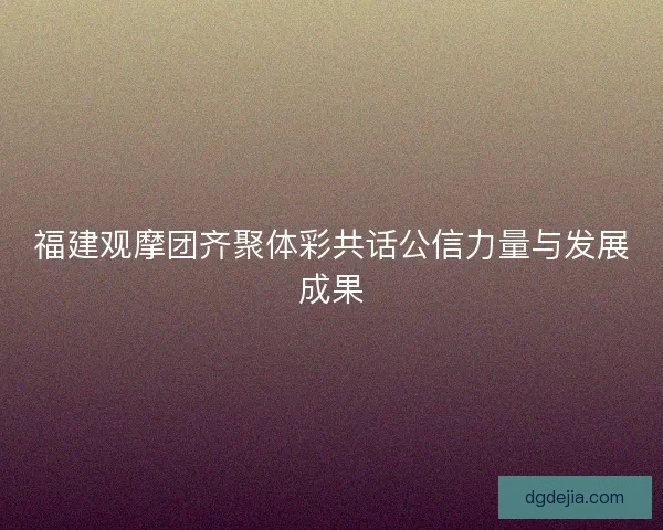 福建观摩团齐聚体彩共话公信力量与发展成果